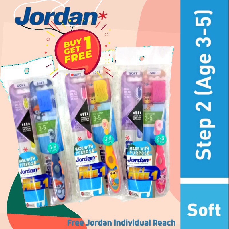 Sikat Gigi Anak Jordan Kids Step 2 (3-5 Tahun)