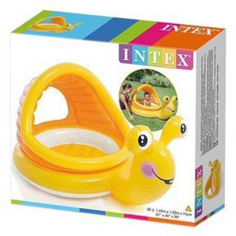 Intex 57124 lazy snail shade baby pool kolam anak