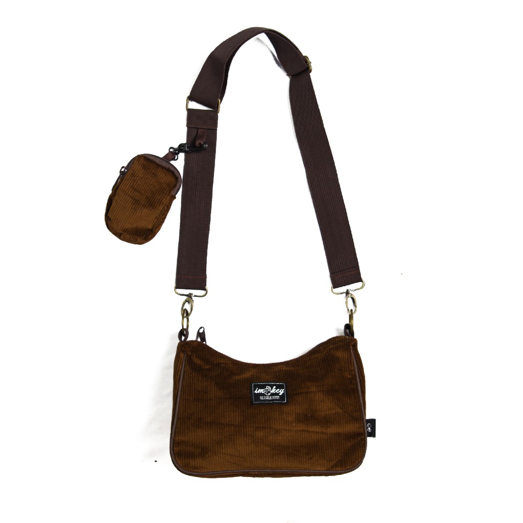 Imokey Steady: Corduroy Sling-Shoulder Bag - Tas Selempang