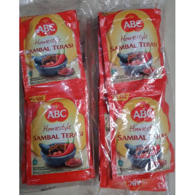 

Sambal ABC Terasi Sachet 20 gr isi 10 sachet/PACK
