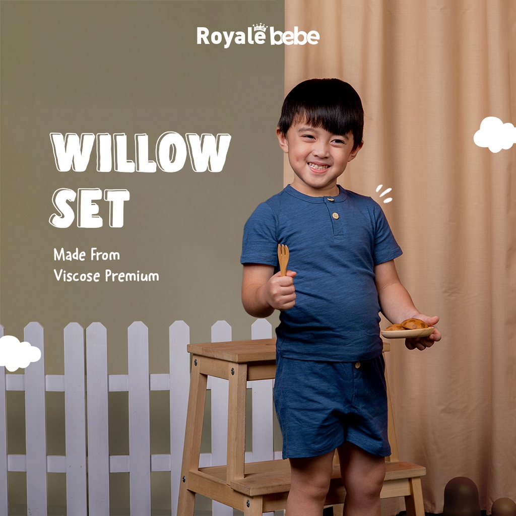 ROYALE BEBE WILLOW SET SETELAN BAJU PENDEK CELANA PENDEK SETELAN BAJU ANAK 1 - 3 TAHUN