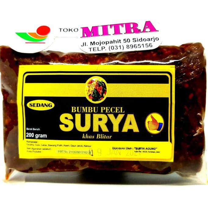 

Favorit] Surya Bumbu Pecel Sedang 200Gr
