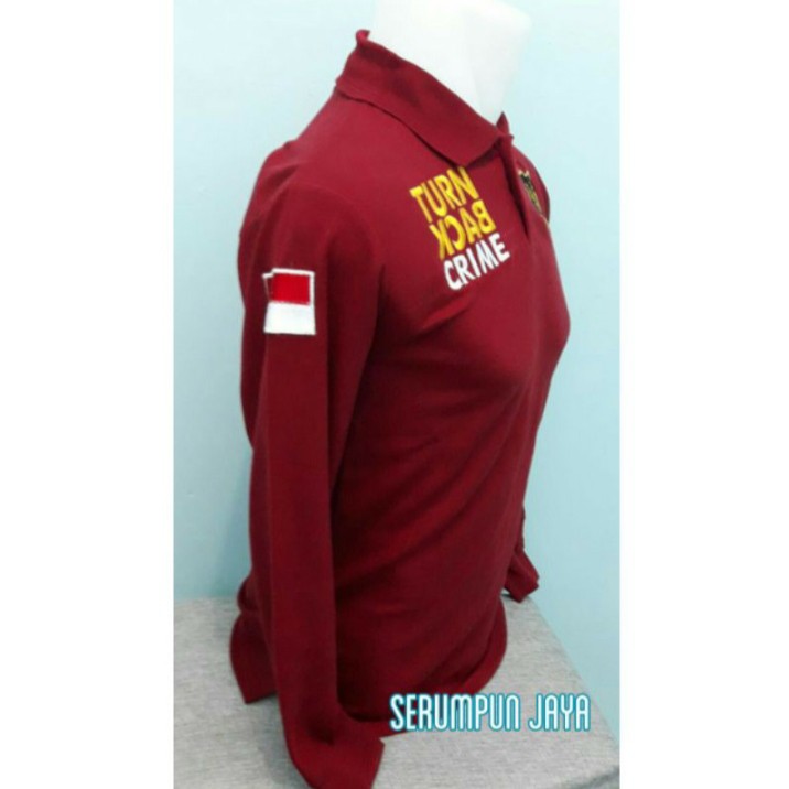 KAOS SECURITY - KAOS SECURITY TURN BACK CRIME MARUN PANJANG - KAOS KERAH SECURITY TBC FULL BORDIR