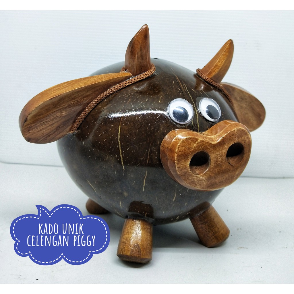 kado unik celengan dari kayu murah bentuk hewan 3 | Shopee Indonesia