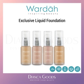 WARDAH Exclusive Liquid Foundation Series | Light Beige / Sheer Pink / Sandy Beige / Natural / Coffe