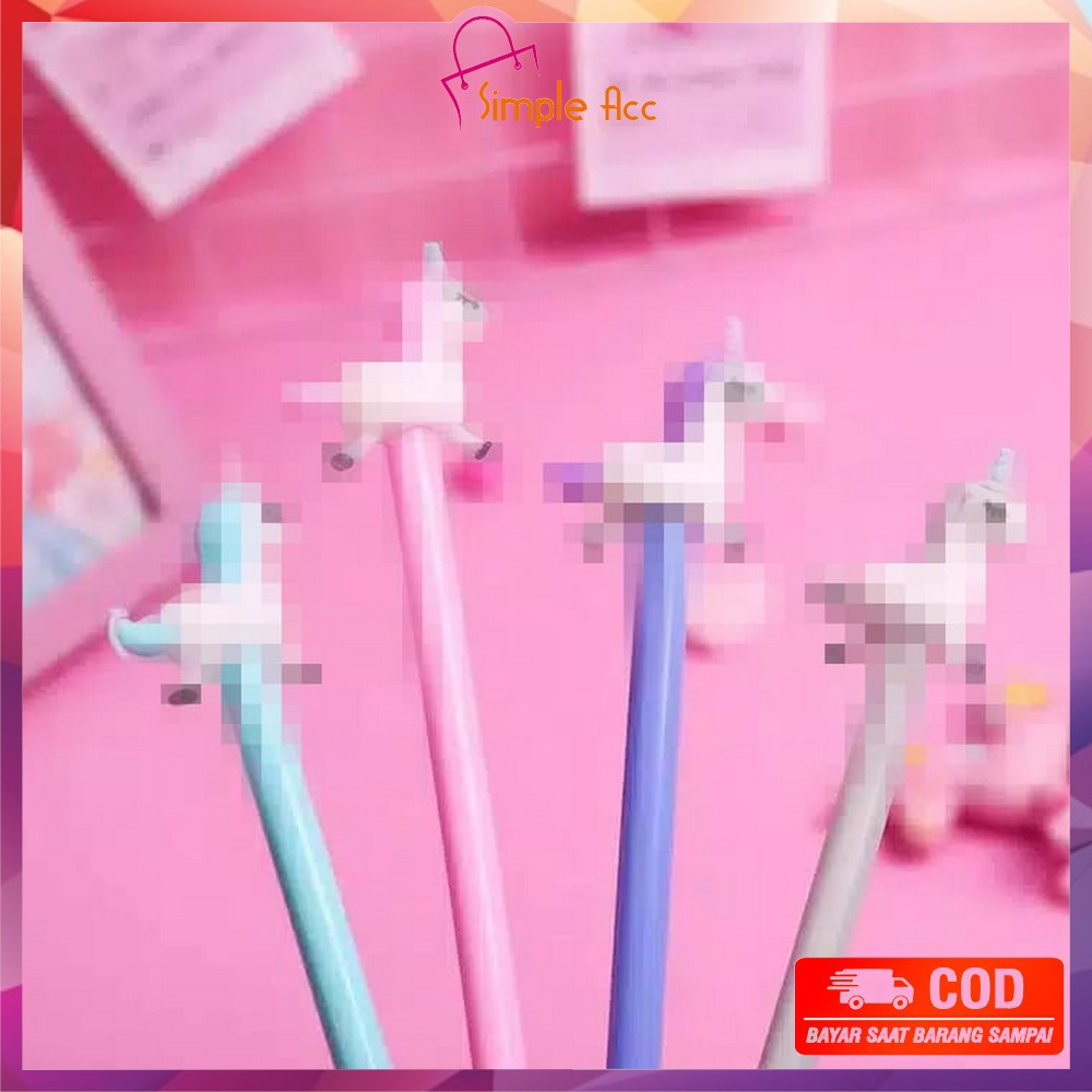 

~COD~ DO-A8 Pena / Pulpen Karakter Kuda Lucu / Pen Gel Kuda Pony Stationary
