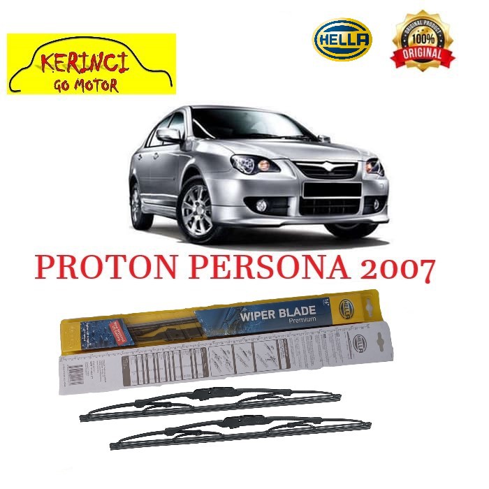 WIPER PROTON PERSONA 2007 HELLA PREMIUM 21&quot; &amp; 19&quot; SEPASANG WIPER