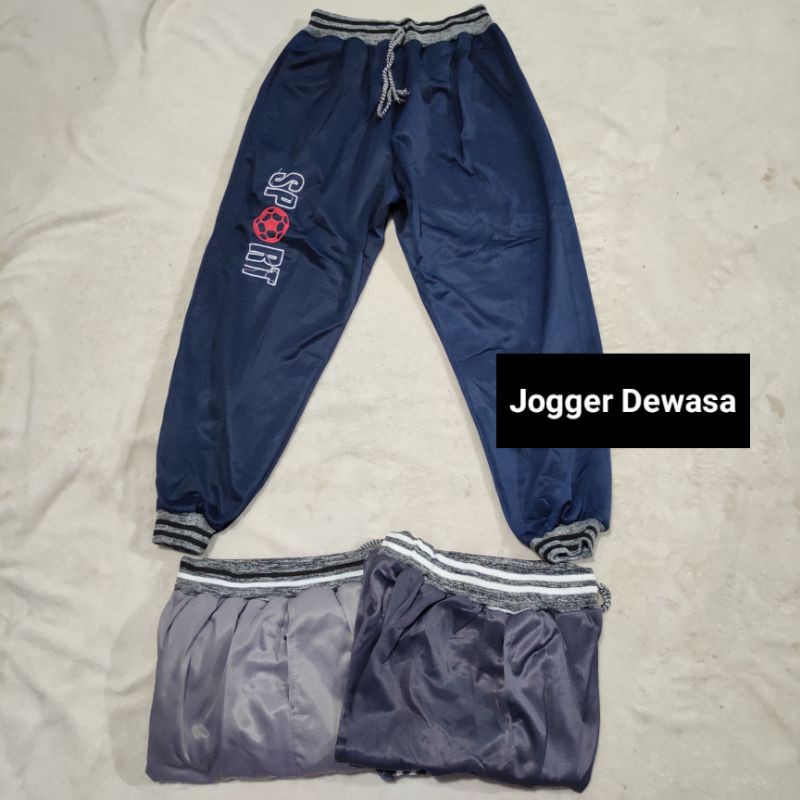 Celana Jogger dewasa olahraga L fit XL bordir dari grobogan purwodadi bahan diadora