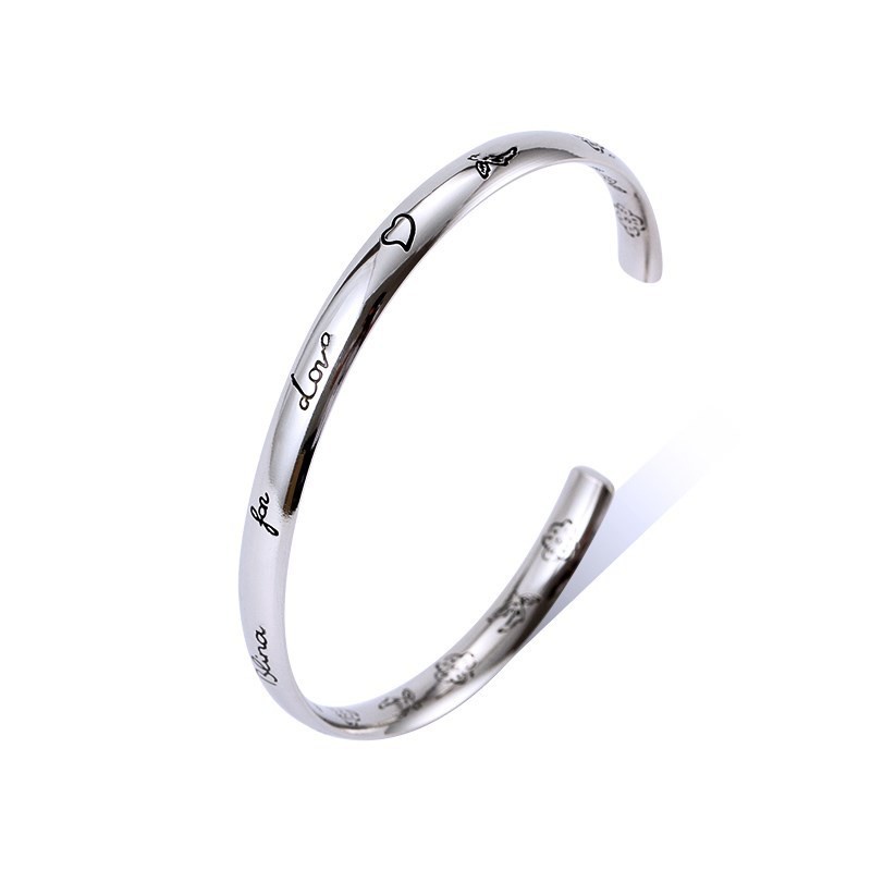 Gelang Couple | Cincin Baja Titanium Retro Fashion Eropa Dan Amerika | Sendok Garpu Makan Stainless Steel | Perhiasan Anti Luntur | Gelang Bangle Baja Titanium Fashion