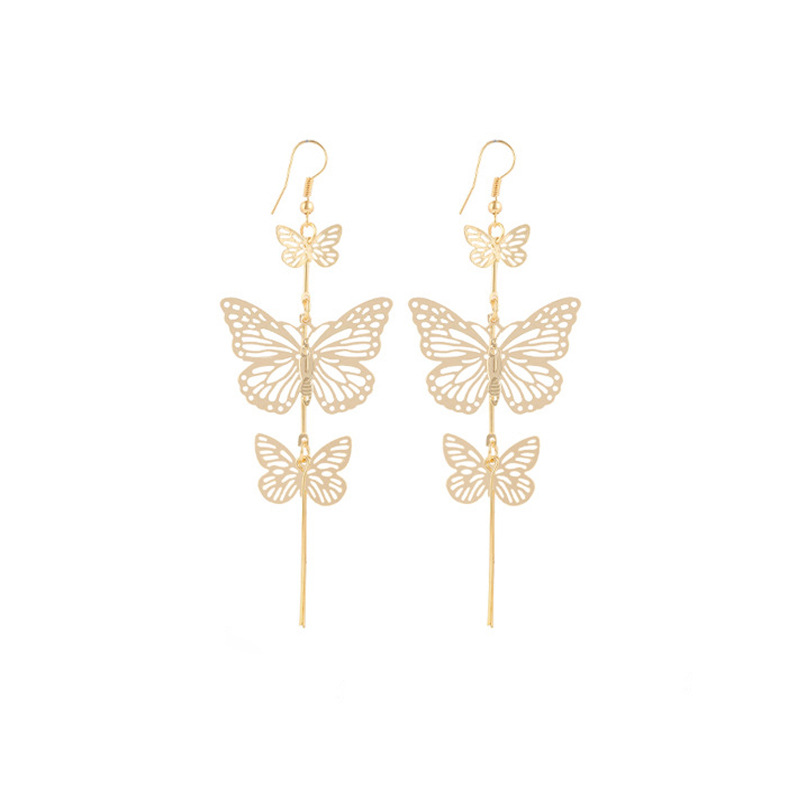 Anting Wanita Kupu-kupu Gold &amp; Silver Women Earrings Butterfly