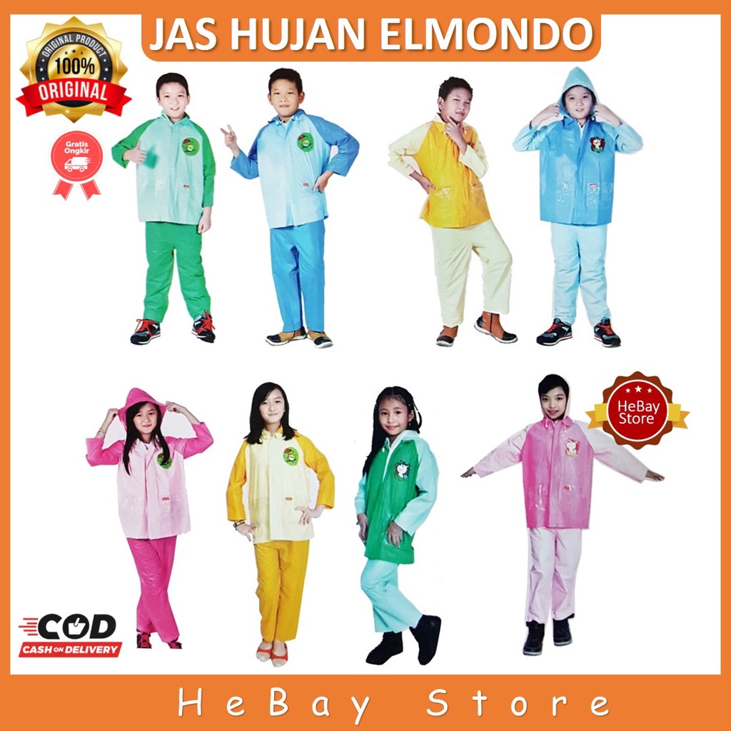 Jas Hujan Elmondo Nuovo 302 Jas Hujan Elmondo Anak Setelan Baju Celana Jas Hujan Anak Laki-Laki Pere