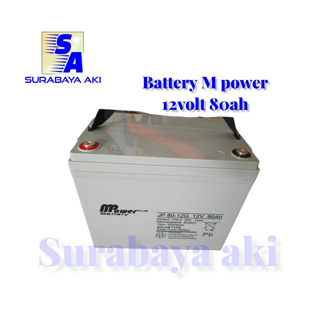 Aki VRLA Baterai kering MPower 80Ah 12Volt M POWER 80AH