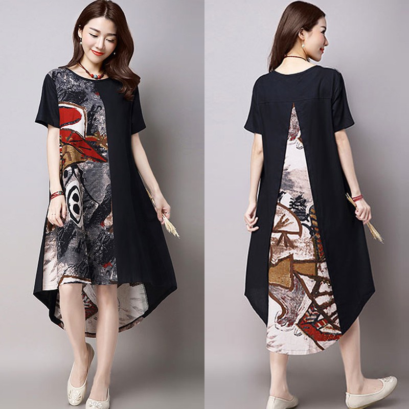 Fashion Wanita ZANZEA Dress Maxi Panjang Kasual dengan Fashion Wanita ZANZEA Dress Maxi Panjang Kasual dengan