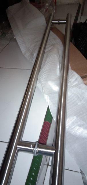 Handel Pintu Kaca Aluminium Stainles Door Pull Handle Pintu Bentuk H Pipa Bulat 802 As 80 X 100 Cm
