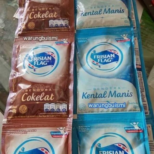 

Susu Kental Manis Bendera Frisian Flag Sachet Renceng/ susu SKM