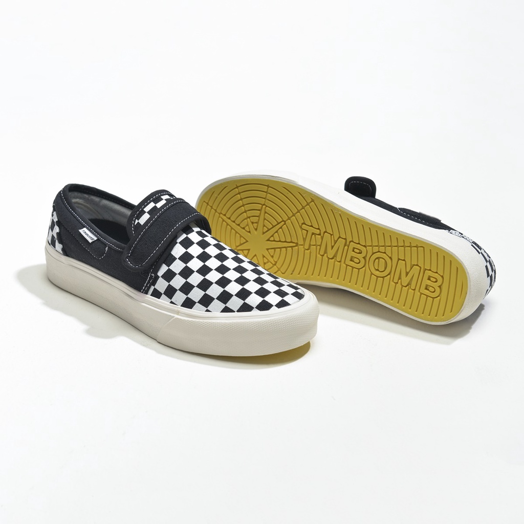 SEPATU TIMEBOMB VULCANIZED | SLIP ON VLCRO CHECKERBARD