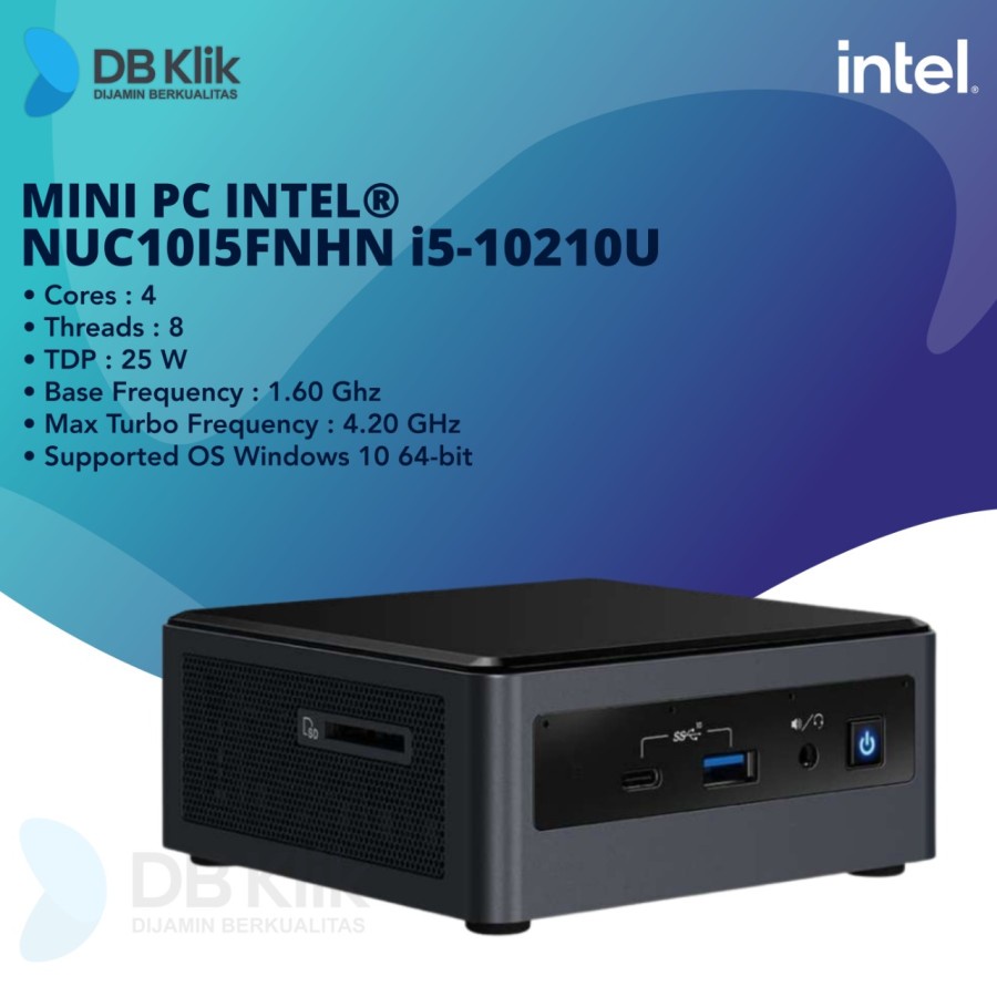 Mini PC Intel NUC10I5FNHN i5-10210U - NUC INTEL NUC10I5FNHN