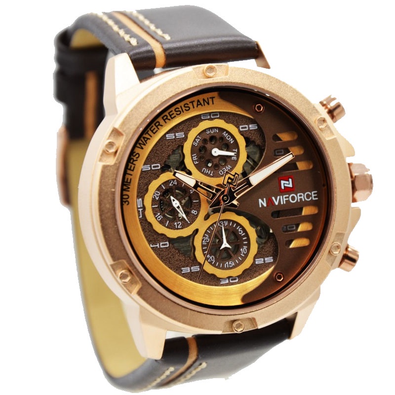 JAM TANGAN NAVIFORCE 9110 M4 KL LA MEN - KULIT - HITAM NAVIFORCE ORIGINAL 9110 JAM NAVIFORCE 9110 JA