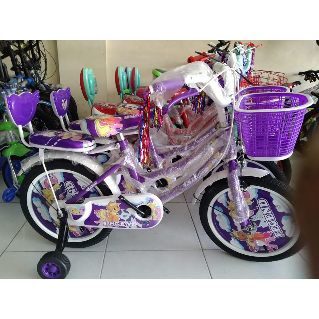 SEPEDA MINI 12 BAN EVA KERANJANG DAN BONCENGAN ADA DORONGNYA SEPEDA CITY BIKE 12 INCH