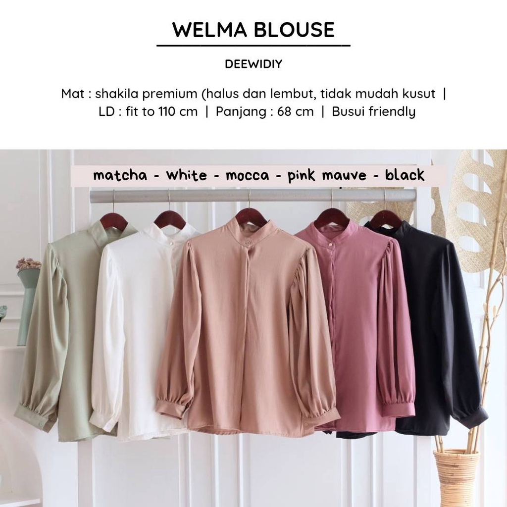 KEMEJA WANITA BUSUI FRIENDLY BISA UNTUK FORMAL DAN CASUAL - WELMA BLOUSE DEEWIDIY