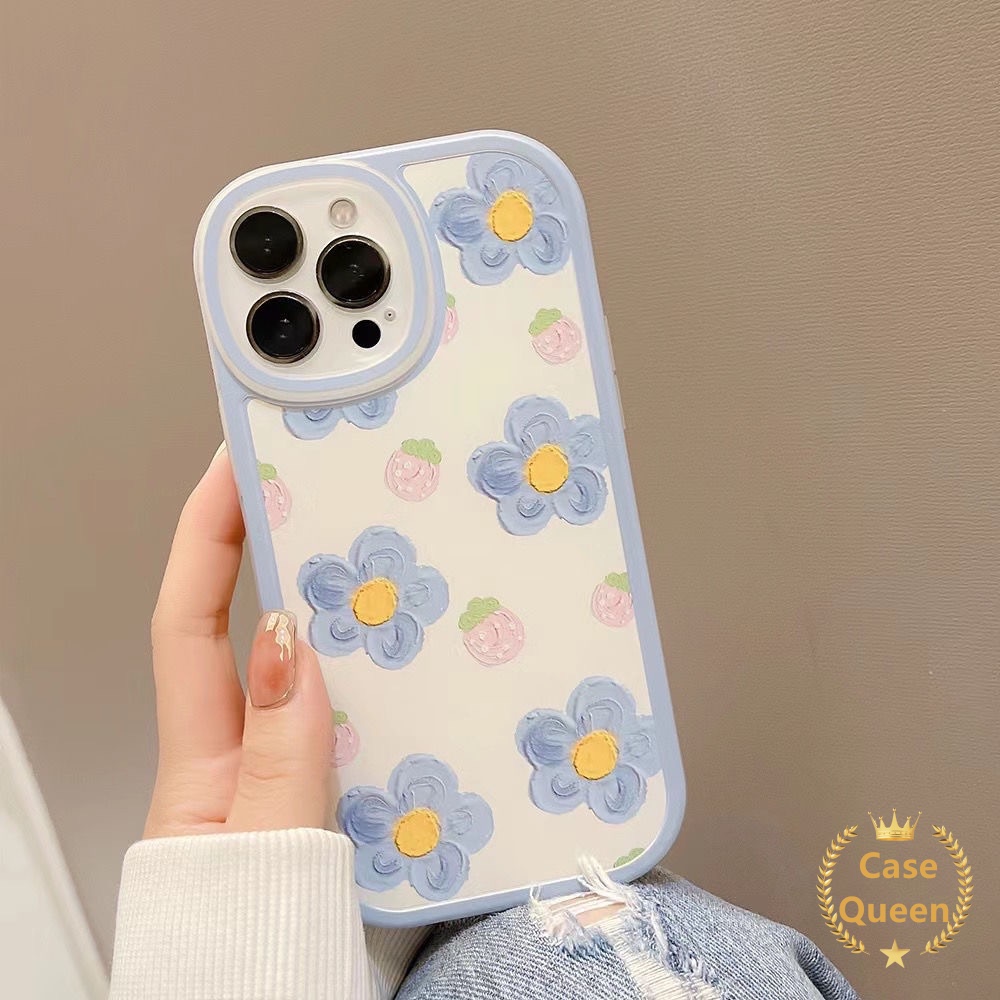 Fashion Bunga Strawberry Casing Ponsel Vivo Y36 Y21 Y15S Y15A Y21S Y1S Y21A Y12S Y12 Y30 Y01 Y12i Y30i Y33T Y20A Y33S Y21T Y20S Y17 Y91C Y91 Y11S Y11 Y20 Y50 Y20i Y15 Y51 Y21E