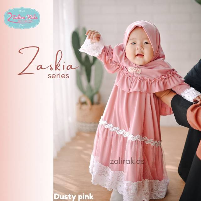 Baju Gamis Bayi Perempuan 0 6 12 24 bulan 1 2 tahun ,baju lebaran bayi aqiqah Zalira Kids Zaskia