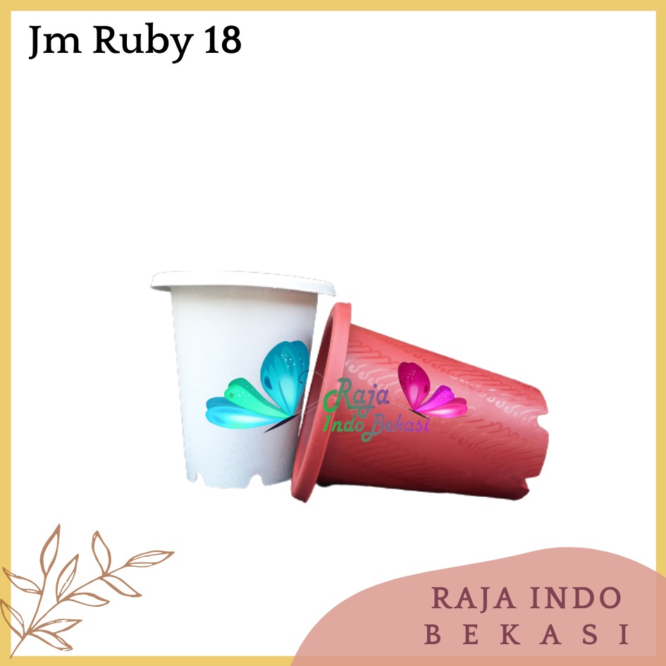 Pot Jm Ruby 18 Putih Coklat Merah Bata Motif Astor Uk Mirip Pot Ypt Yogap 15 17 18 19 Murah Tebal