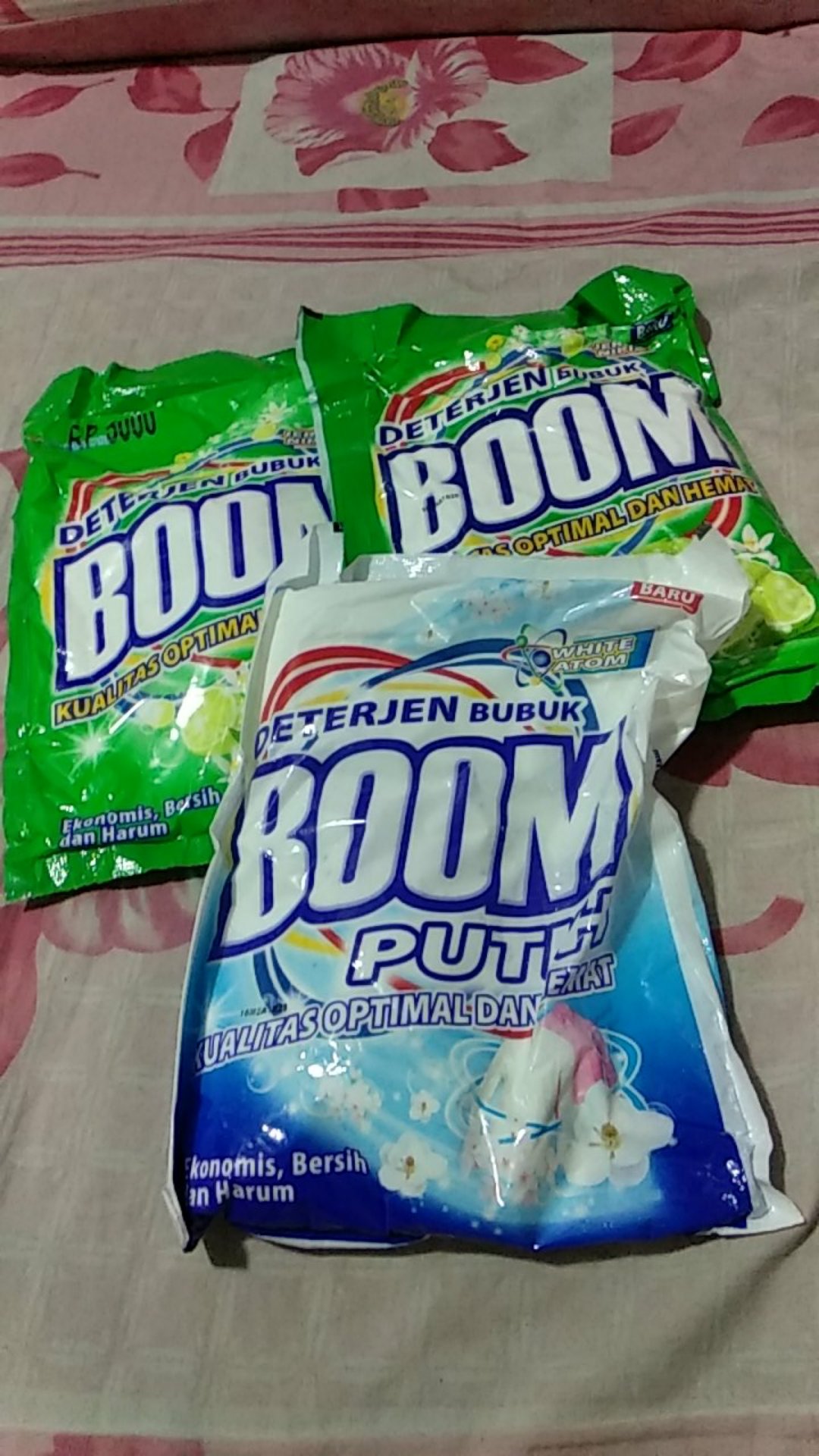 Detergen Boom Bubuk 1kg Muat 3pcs