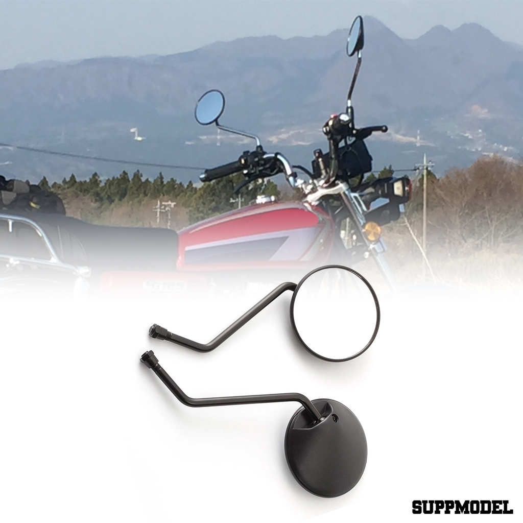 1 Pasang Kaca Spion Cembung Bentuk Bulat Untuk Honda Xr80 Xr230 Tlr200 Xr125 Ct110 Cg125 Xl250 Xl400