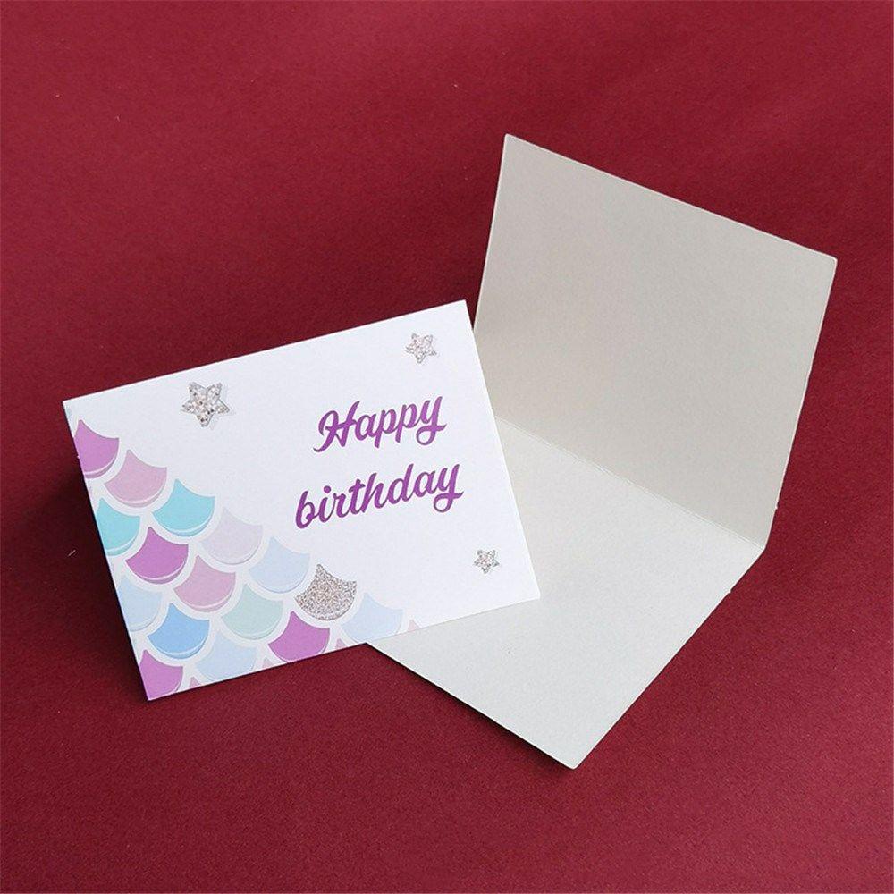 R-flower 100pcs Kartu Ucapan Perlengkapan Pesta Ucapan Best Wishes Wedding Birthday Postcard