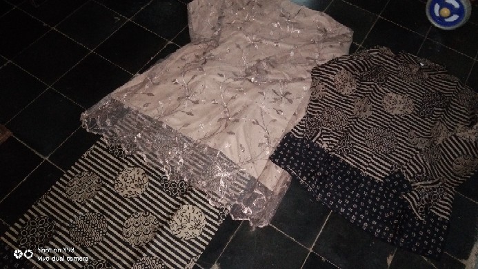 Wou Batik Couple Shofia Estetika Brokat  - Couple Modern Batik Couple Sarimbit Brokat Kebaya - Bs052