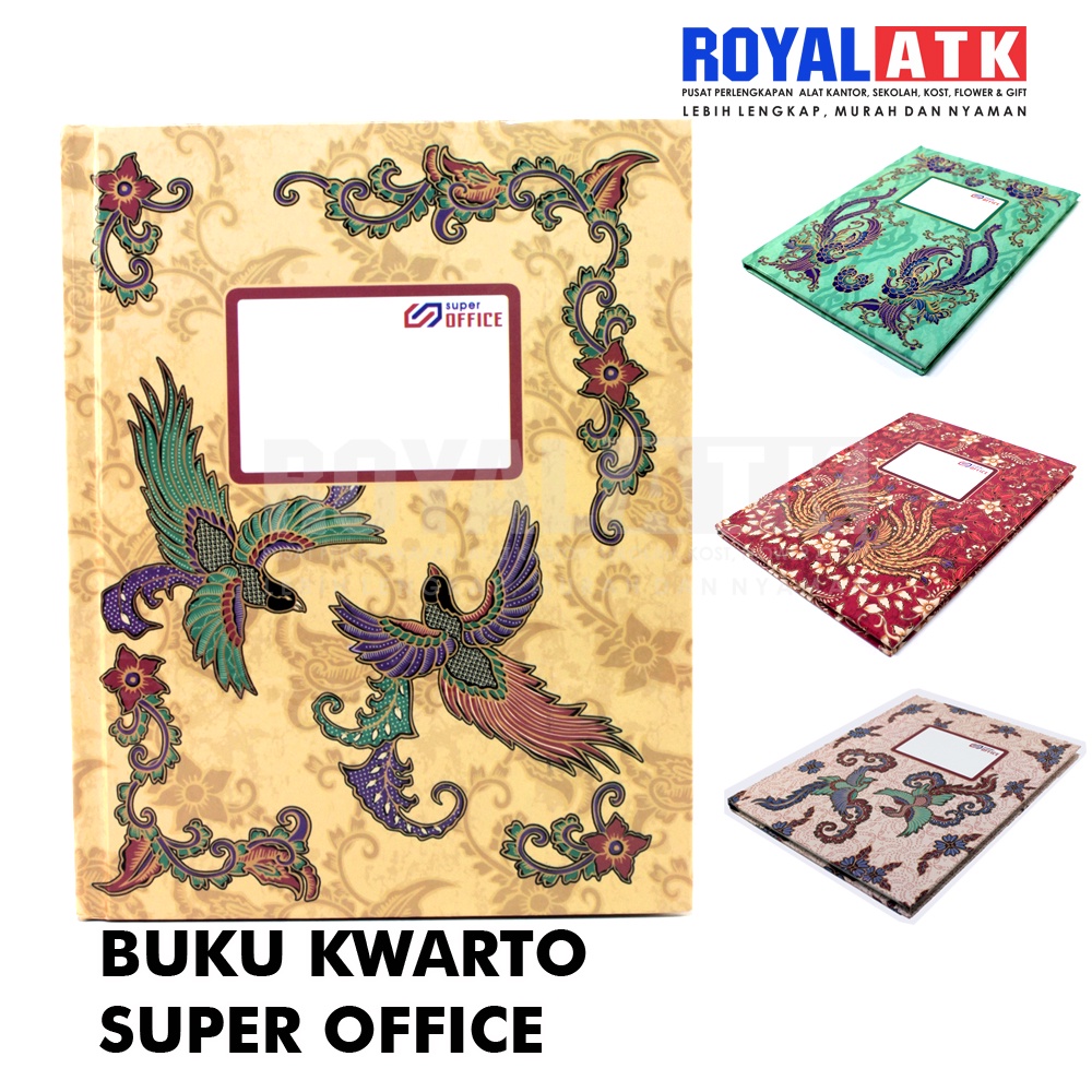

Buku Quarto Merk SO / Super Office / Buku Kwarto Hard Cover