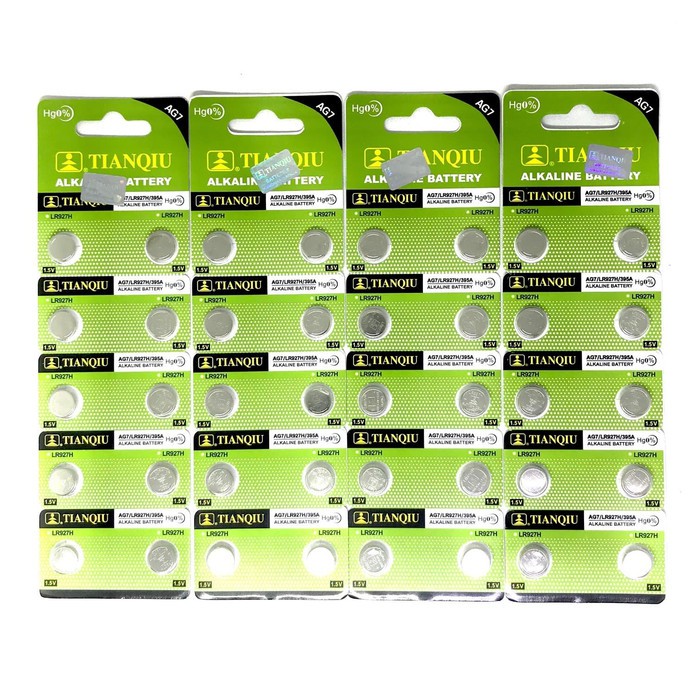 BATERAI - BATTERY - BATEREI KANCING CELL AG7 / AG 7/LR926 /395/SR927W - 1 STRIP/10 pcs