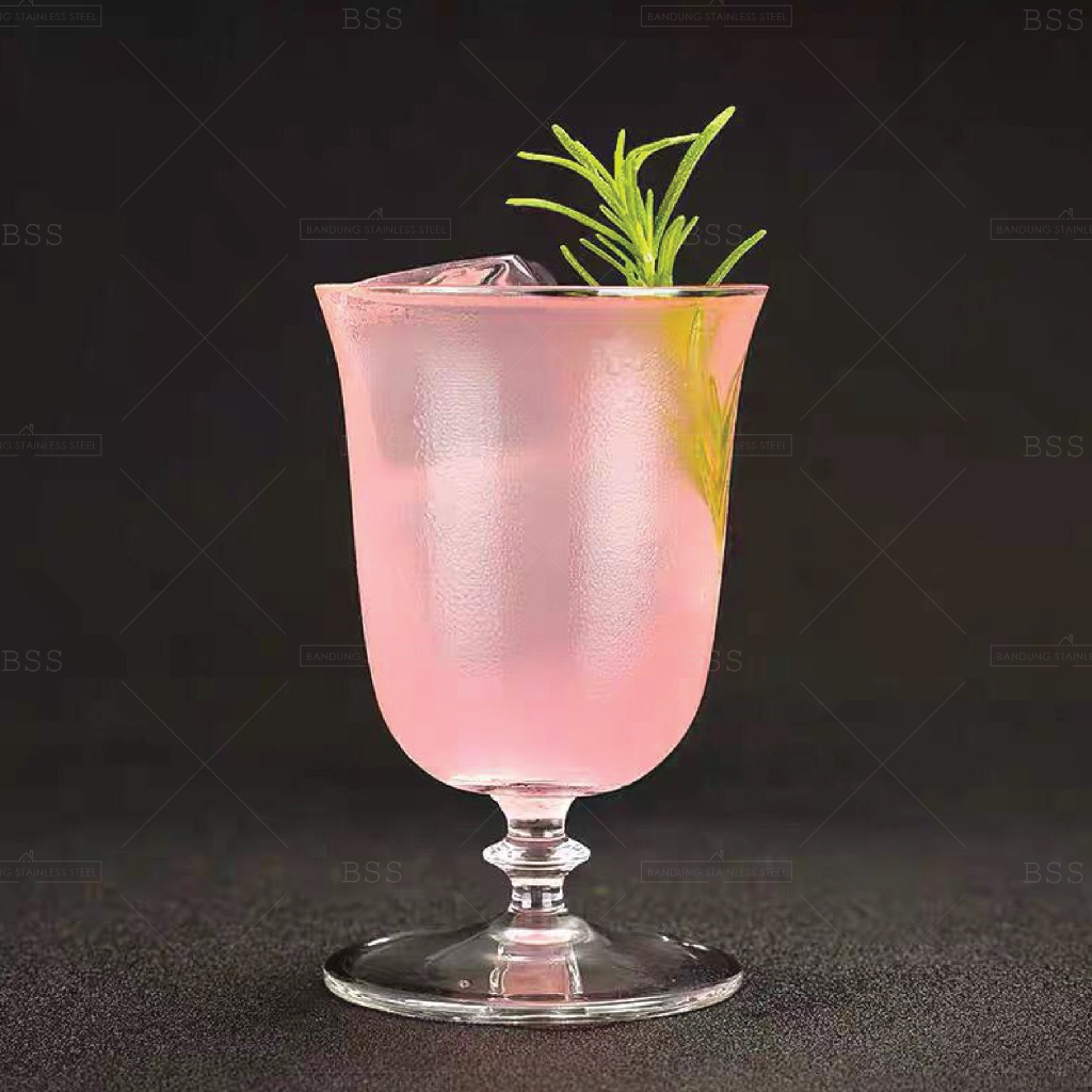 Gelas Cocktail 230ml Kristal Kaca Kaki Singapore Sling Mojito Jus Cantik Drinking Glass