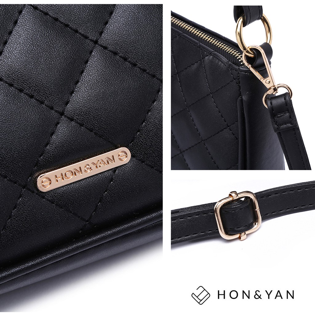 [HONYAN] Tas Vintage Bag Wanita 2 Tali Korean Selempang Original - Sophie Vintage Shoulder Bag-4
