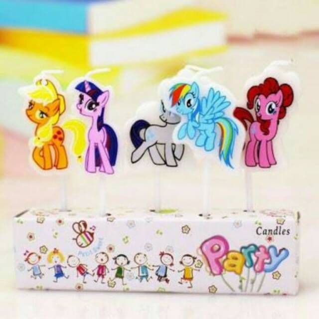 TGM - Lilin Ulang Tahun Karakter isi 5 PCS BABY SHARK LOL UNICORN PONY FORZEN ELSA