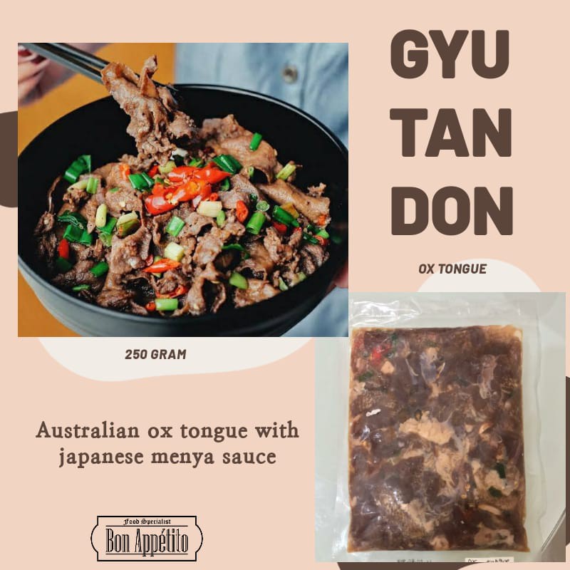 

Gyu Tan Don Menya @250Gram / Lidah Sapi Marinated / Ready To Cook / Frozen Food