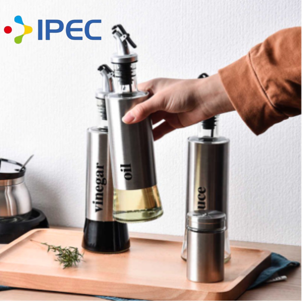 Botol Minyak Botol kaca Stainless steel Cuka botol Kecap dll Multifungsi Oil Vinegar Bottle 300ML 10190