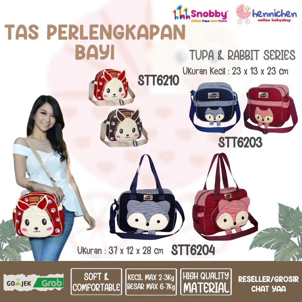 TAS BESAR - KECIL SERIES RABBIT - SNOBBY TAS PERLENGKAPAN BAYI STT6210 STT6211 STT6203 STT6204