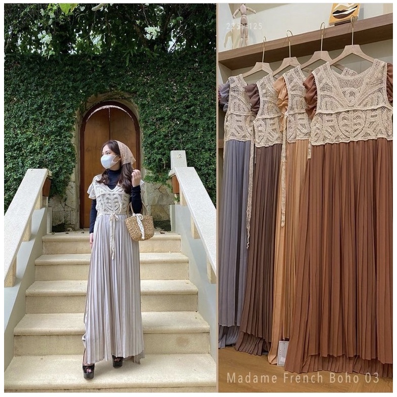 YUNA OVERALL PLISKET RAMPLE MIX RAJUT