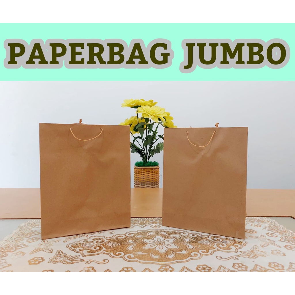 

paper bag jombo polos coklat / paperbag tas kertas besar