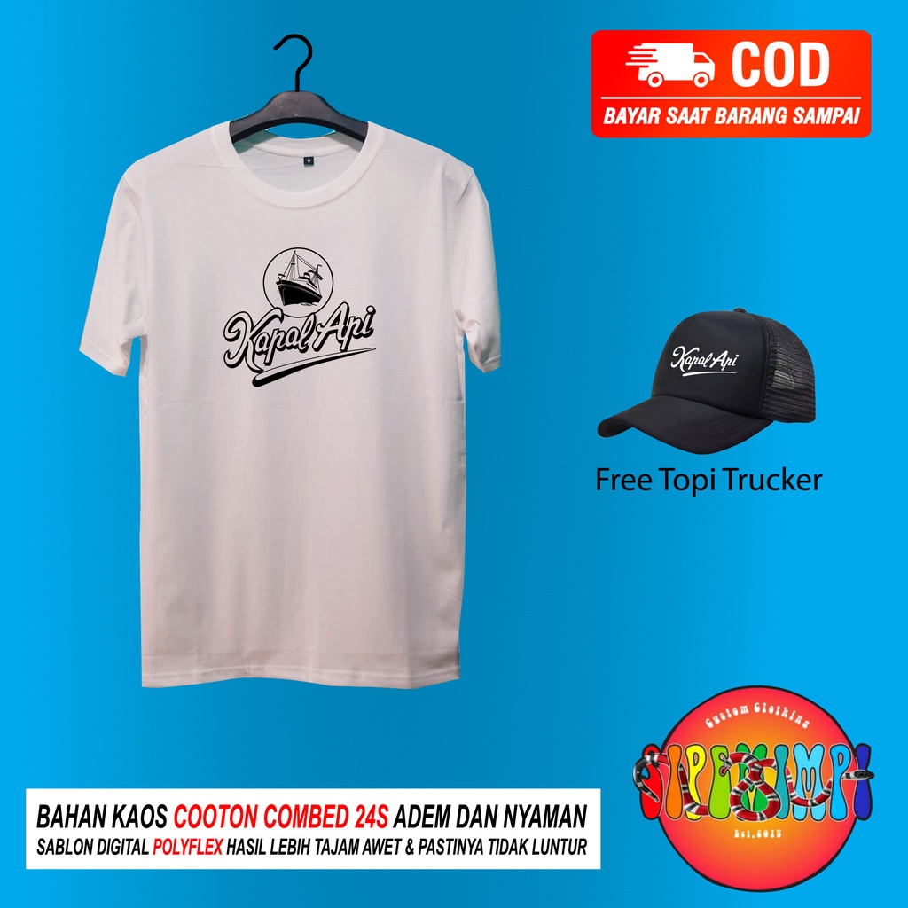 kaos KAPAL API bonus topi/distro PREMIUM