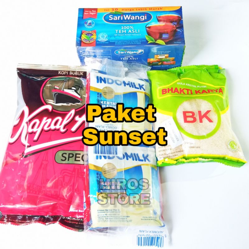 

Paket Sunset Kopi Teh Gula Susu • Bansos • Sembako • Parcel • Hiros Store