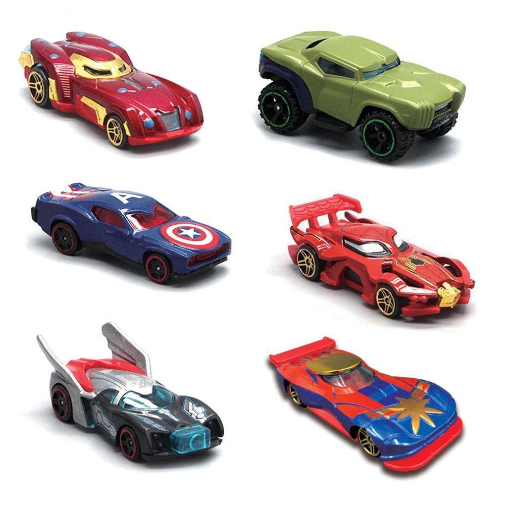 Mainan Action Figure Model Mobil Balap Marvel Avengers Iron Man Spiderman Bahan Alloy Untuk Hadiah Anak