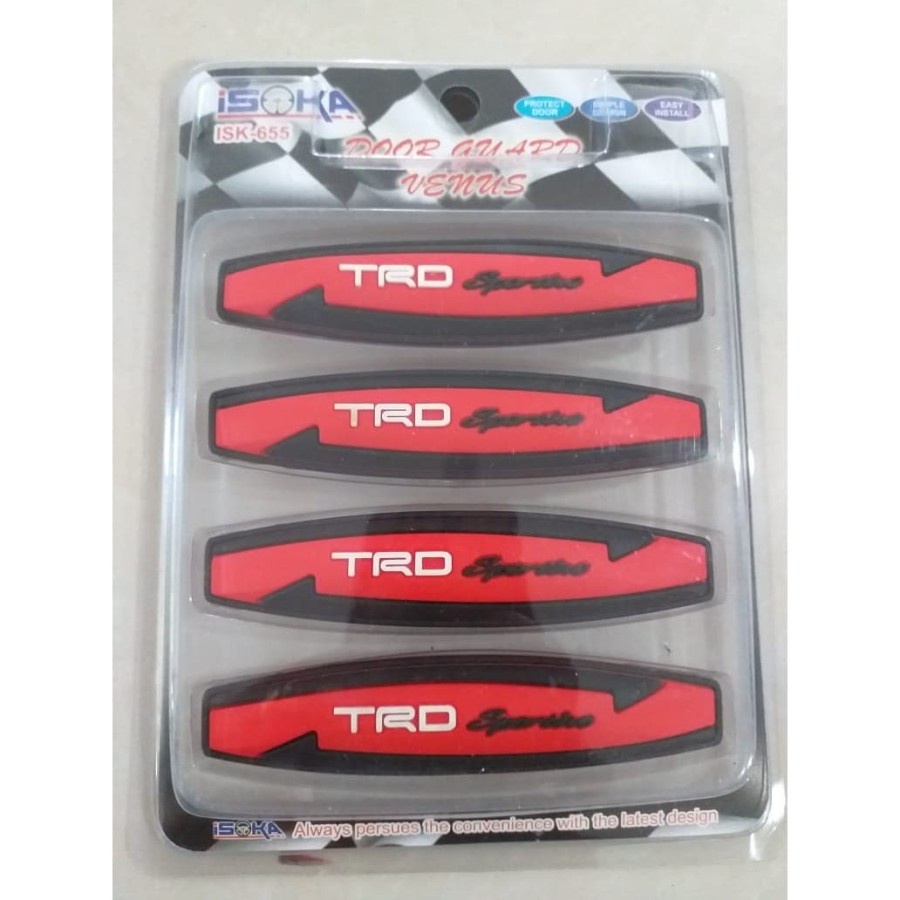 Door Guard TRD ISOKA Bumper Pelindung Pintu Mobil / Door Guard Mobil Karet Perekat 3M