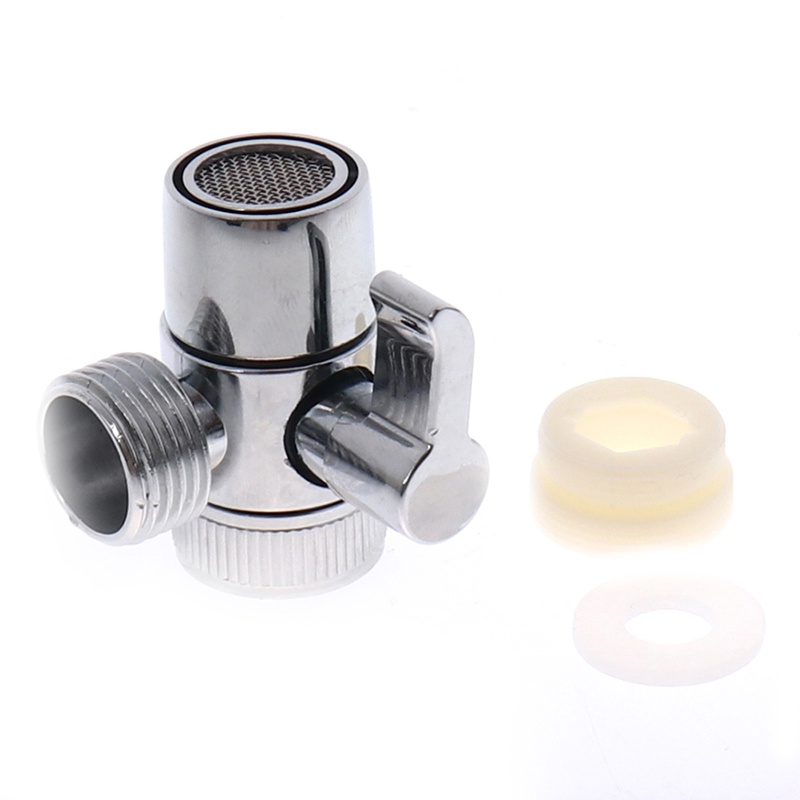 {LUCKID}3-way Diverter Valve Faucet Connector Adapter Three Head Function Switch