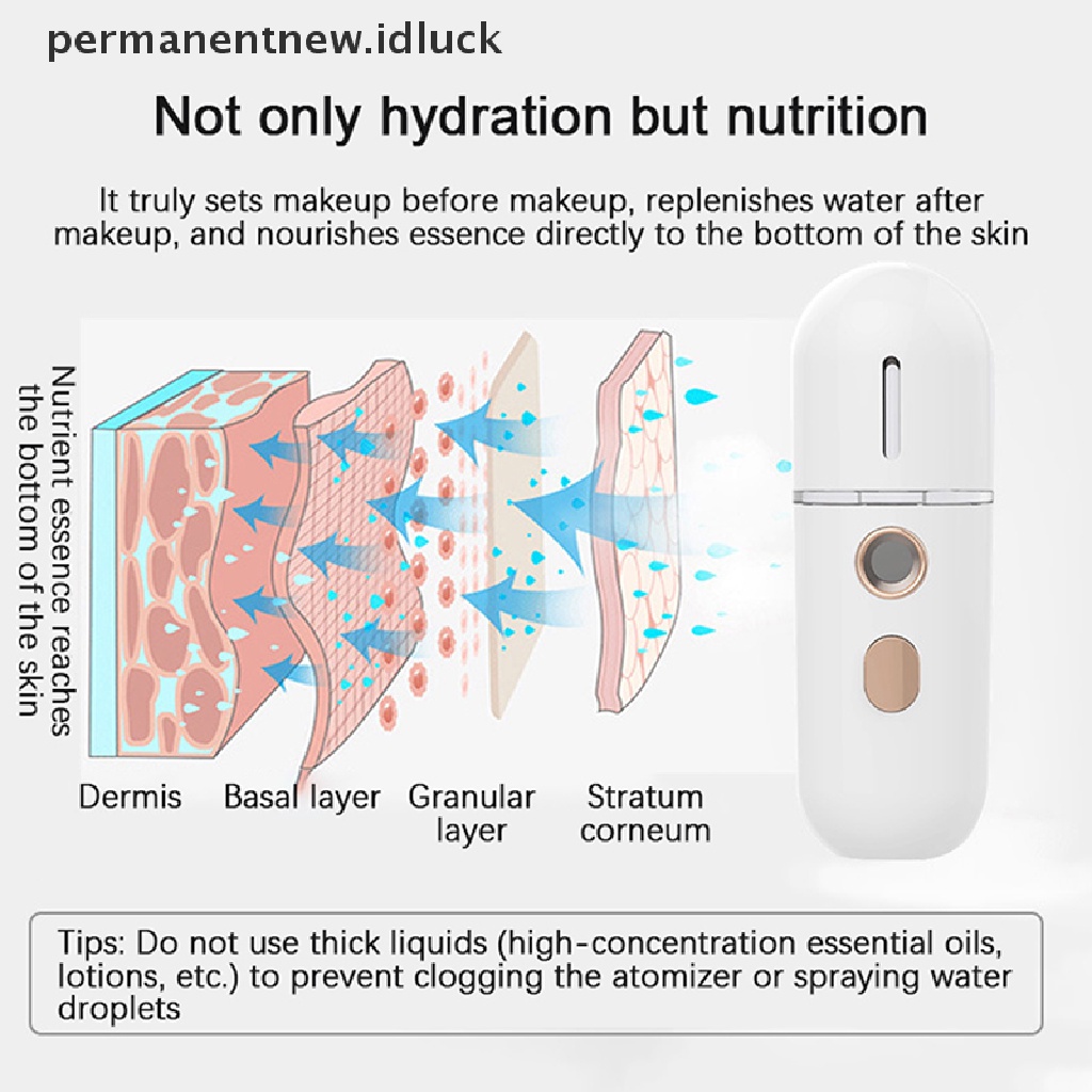 Humidifier Nano Nebulizer Pelembab Dingin Isi Ulang USB