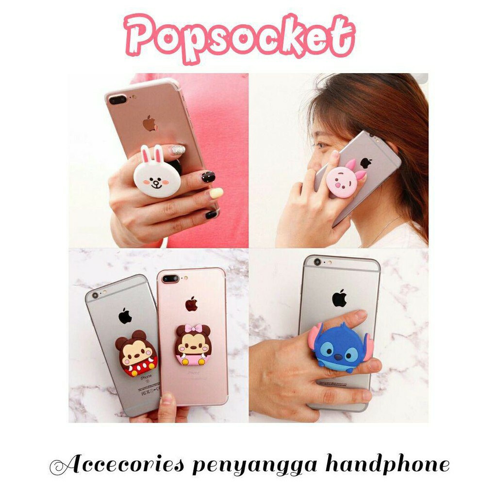 Pop Socket Stand Hp Socket 3D KARAKTER CARTOON / Pegangan HP Murah Lucu