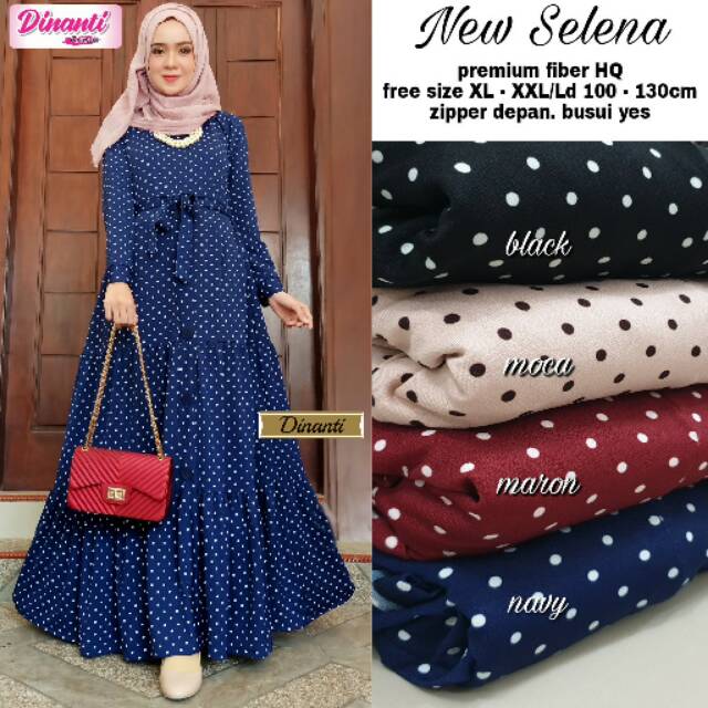 Baju Murah Gamis Longdress Muslim New Selena Maxy