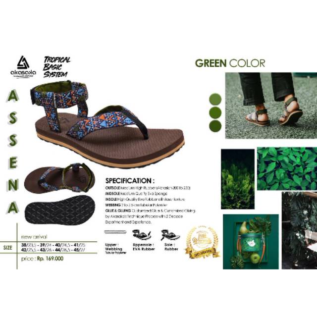 akasaka assena Sandal gunung Akasaka basic assena sandal hiking sandal Akasaka ori garansi 1 tahun